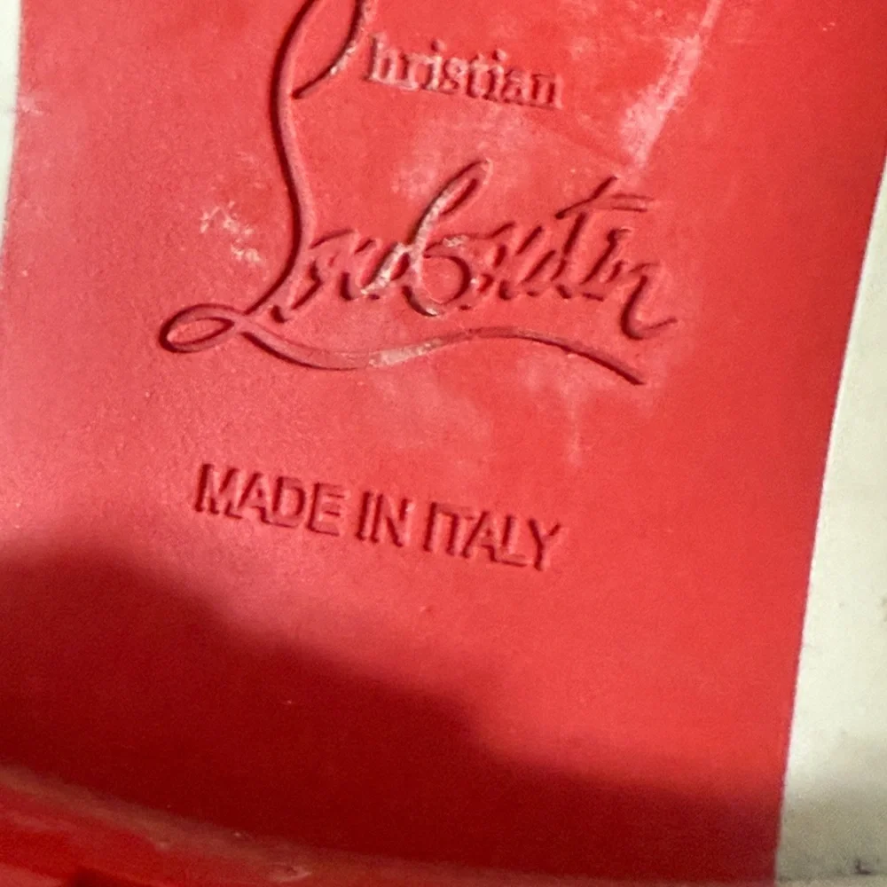 Christian Louboutin Silver Leather Women's Flats - Picture 14 of 15